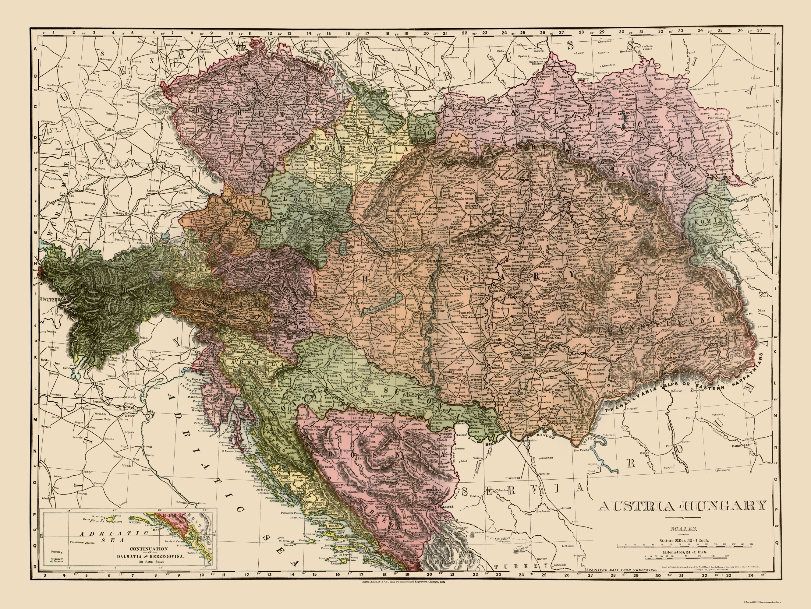 austria-hungary map
